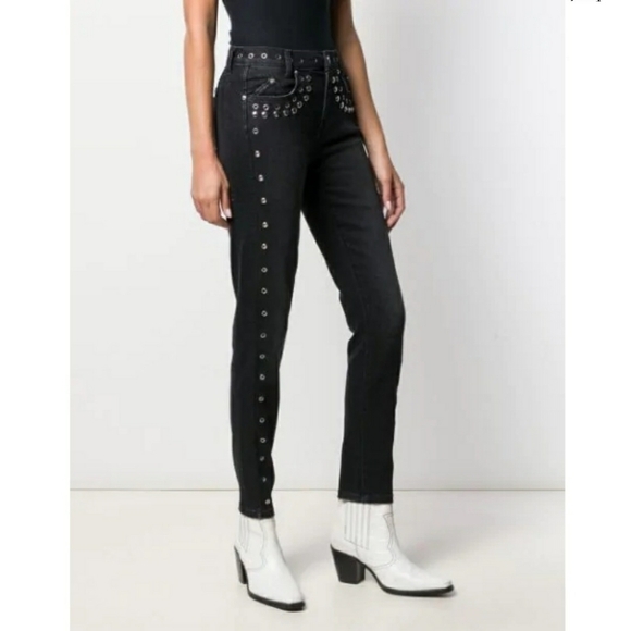 CURRENT Elliott Skinny Stiletto Jeans With Studs - Picture 1 of 13